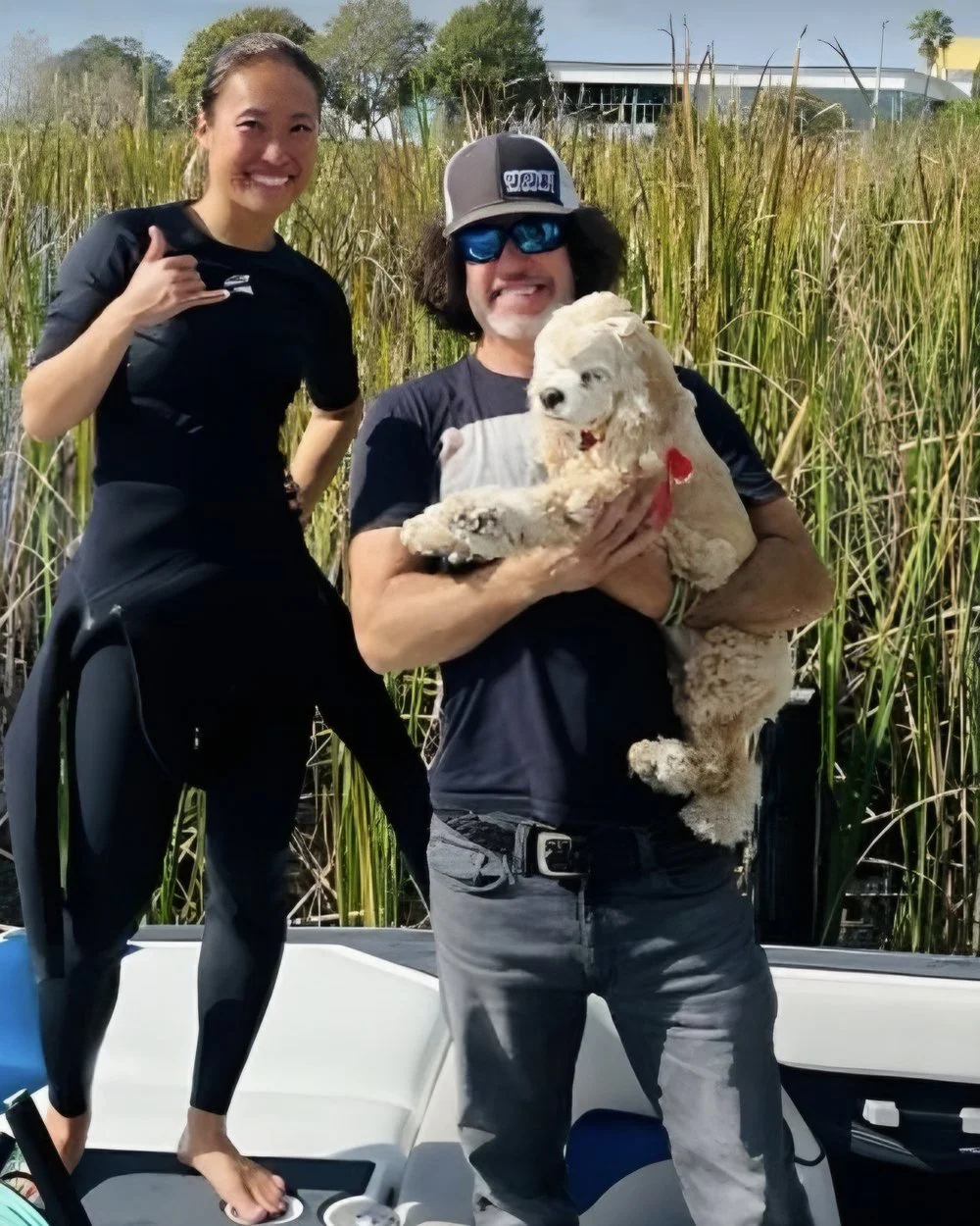 Hinata Yoshihara on the boat after a set