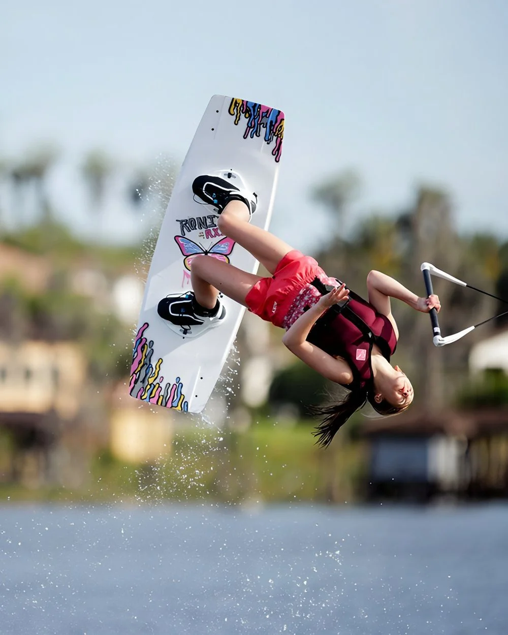 Zoey Carroll inverted over the wake
