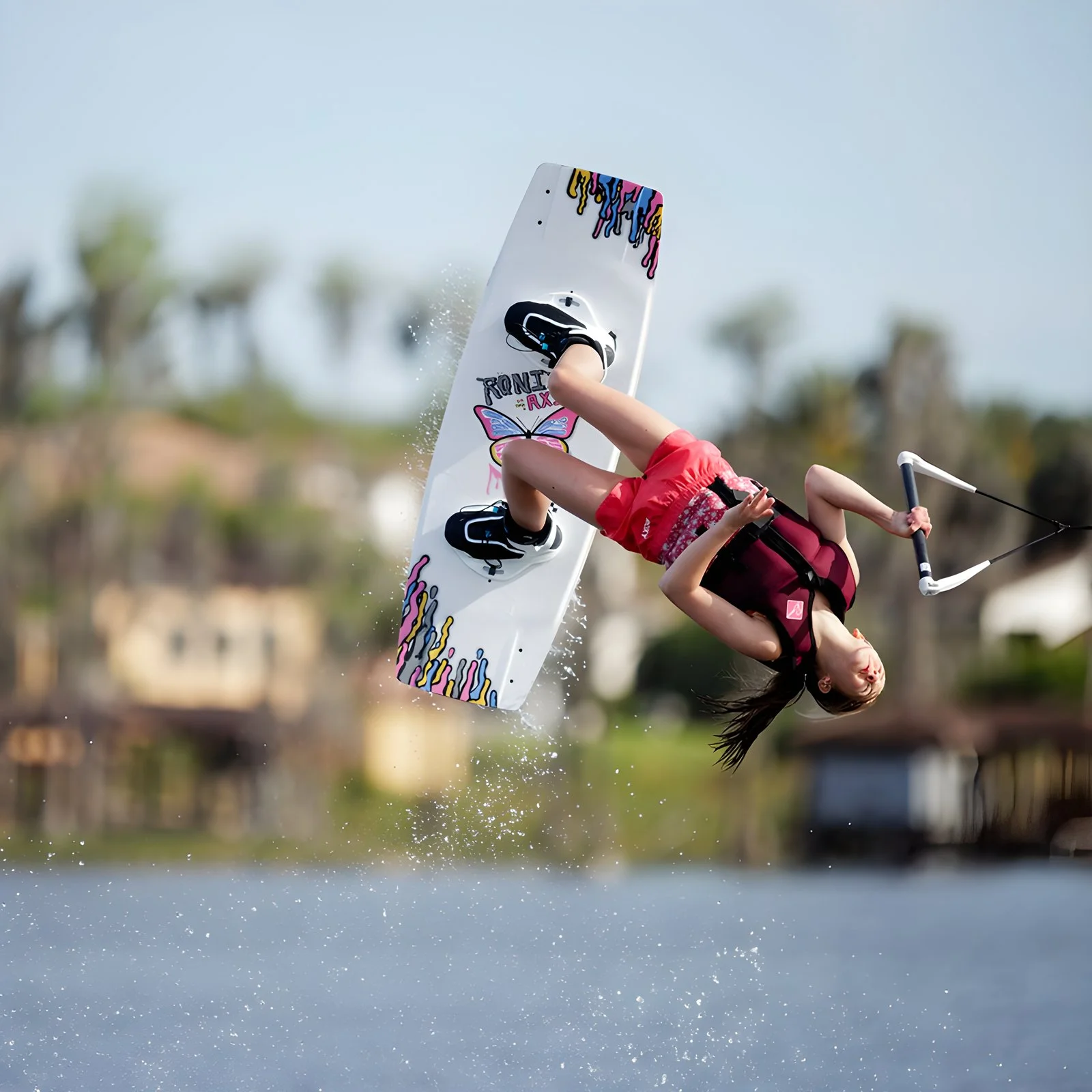 Zoey Carroll inverted over the wake